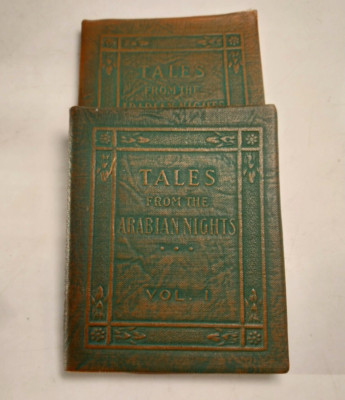 Tales From the Arabian Nights 1 & 2 Little Leather Library  Miniature Books Set-image