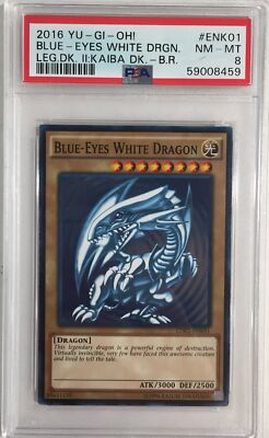 BLUE-EYES WHITE DRAGON 1ST Non-Holo Yu-Gi-Oh!  LDK2-ENK01 PSA 8 NEAR MINT-MINT-image