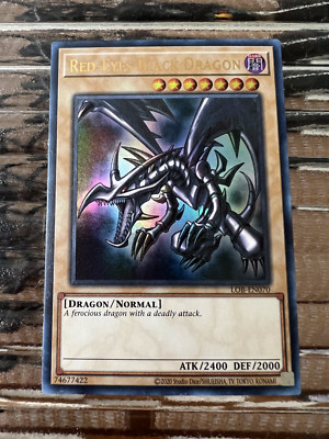 Red-Eyes Black Dragon LOB-EN070 Yugioh Legend of Blue Eyes White Ultra Rare 25th-image