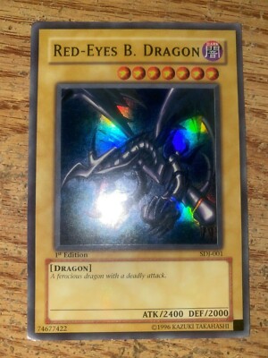 Red-Eyes Black Dragon SDJ-001 1st Edition Ultra Rare Played-image