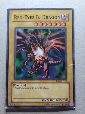 Red-Eyes B. Dragon - DB1-EN126 - Super Rare - YuGiOh-HP Creases -image