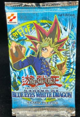 Yu-Gi-Oh! yugioh Legend of Blue-Eyes White Dragon LOB 1st Edition Unopened Pack-image