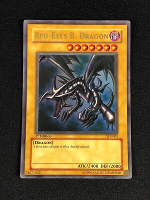 YUGIOH RED-EYES B. DRAGON SDJ-001 1ST ULTRA (LP)-image