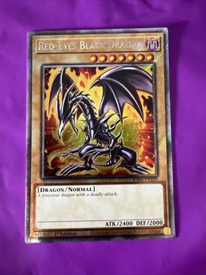 Red-Eyes Black Dragon Platinum Secret Rare RA04-EN109 Yugioh 7th Artwork-image