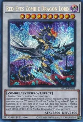 Yugioh! LP Red-Eyes Zombie Dragon Lord - MP23-EN083 - Prismatic Secret Rare - 1s-image