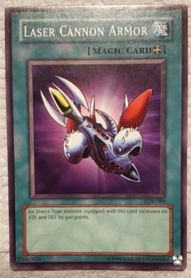2002 Yu-Gi-Oh! Legend of Blue Eyes White Dragon Laser Cannon Armor #LOB-089 -image