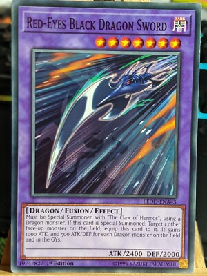 Red-Eyes Black Dragon Sword LEDD-ENA43 Common 1st Edition LP/NM Yugioh Cards-image