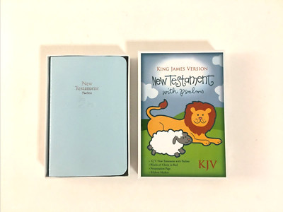 2 Holman~KJV Baby's New Testament BLUE Imitation Leather Bibles Red Letter  5-image