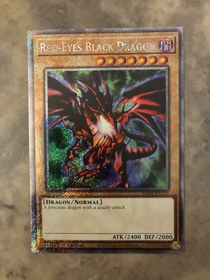 Yugioh! TCG - Red-Eyes Black Dragon (4th Art) - Platinum Secret Rare- RA04-EN109-image