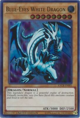 Yugioh! LP Blue-Eyes White Dragon - KACB-EN001 - Ultra Rare Lightly Played, Engl-image
