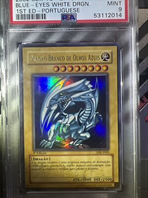 🔥2002 Blue Eyes White Dragon 1st Edition Portuguese DIK-P001 SDK-001 Yugioh🔥-image