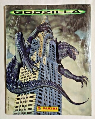 GODZILLA ALBUM + COMPLETE FIGURINE SET STICKERS EX SEALED PANINI-image