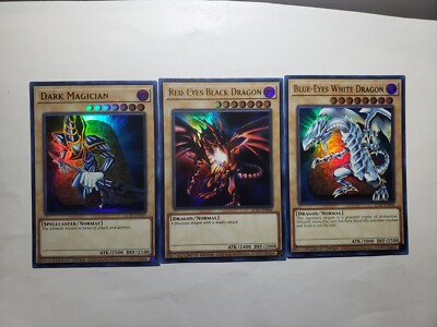 25th Anniversary Yugioh Promo Set dark magician,blue eyes,red Eyes -image