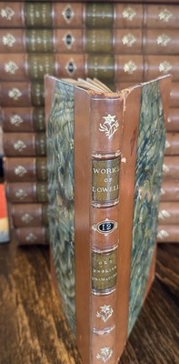 12 Antique 1893 The English Dramatists by James Russell Lowell  -3/4 leather-image