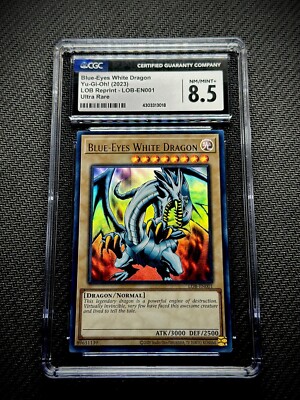 Blue Eyes White Dragon - LOB-EN001 - CGC 8.5 - Slight Name Shift - Yu-Gi-Oh!-image