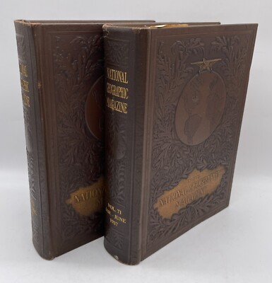 1937 - National Geographic Leather Bound Albrecht Collection, Volume 71 & 72 Set-image