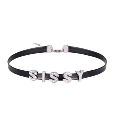 Collar Sissy DIY MASTER BDSM Gifts Customized Pu Leather Necklace Choker OWNER-image