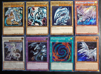 YUGIOH SET BLUE EYES WHITE ULTIMATE DRAGON POLYMERIZATION SPIRIT DRAGON JET NM-image