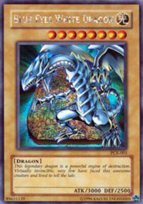 Yugioh! Blue-Eyes White Dragon - PCK-001 - Secret Rare - Limited Edition Near Mi-image
