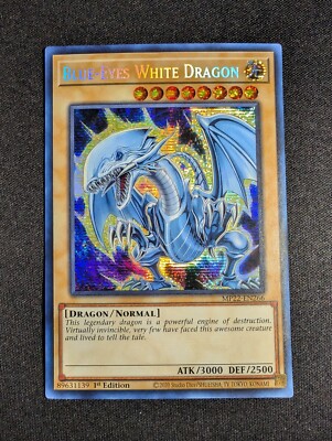 Yugioh - Blue-Eyes White Dragon MP22-EN266 1st Editon Prismatic Secret Rare NM-image