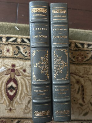  'History of Tom Jones' Henry Fielding, 2 Volume Set, Franklin, Leather 1981-image