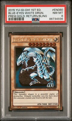 2015 Yu-Gi-Oh! Premium Gold: Return of the Bling Blue-Eyes White Dragon PSA 8-image