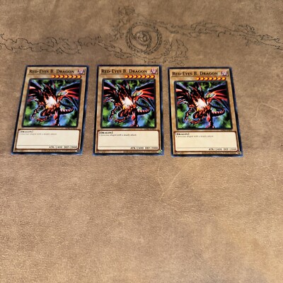 Yugioh! Red-Eyes B. Dragon x3 LDK2-ENJ01 Playset NEW Unlimited NM/M-image
