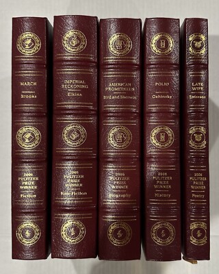 Easton Press 2006 PULITZER PRIZE WINNERS SET in 5 vols Signed With COA For All-image