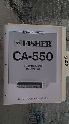 Fisher ca-550 service manual original factory repair book stereo amp amplifier-image