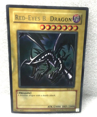 Vintage RED EYES B DRAGON  SDJ-001 Vintage YUGIOH CARD-image