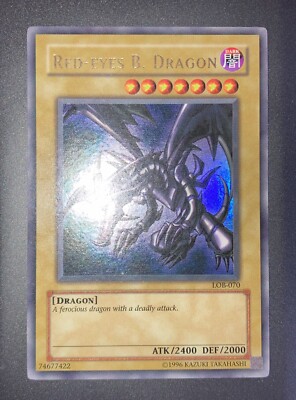 Yugioh Red-Eyes B. Dragon Legend of Blue-Eyes Ultra LOB-070 Unlimited NM-image