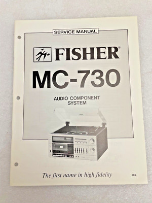 Vintage Original Fisher MC-730 Audio Component System Service Manual Repair-image