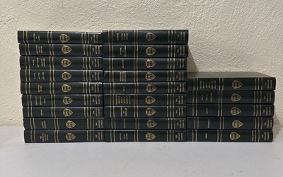 Harvard Classics 1969 Deluxe Ed. Set 23 Volumes Registered Green Gold-image