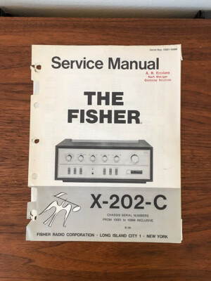 Fisher X-202-C Amplifier Service Manual *Original*-image
