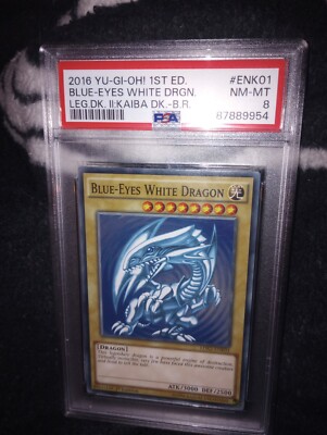 BLUE-EYES WHITE DRAGON 1ST Yu-Gi-Oh!  LDK2-ENK01 PSA 8 MINT-image