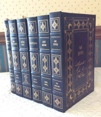 THE ASTRONAUT'S LIBRARY - Easton Press -  6 volume set SIGNED BY THE ASTRONAUTS-image