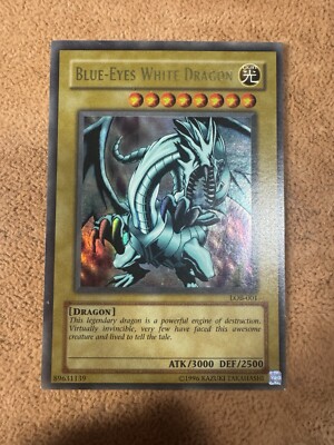 🔥 YUGIOH Blue-Eyes White Dragon LOB-001 Original Print Unlimited MP/HP 🔥-image