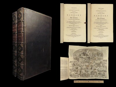 1808 Thomas Shaw Travels Middle East Voyages Levant Egypt MAPS Jerusalem 2v SET-image