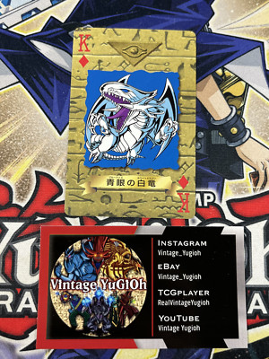 Yugioh 1998 TOEI Blue-Eyes White Dragon Poker Card M/NM-image