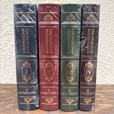 The World of Mathematics by James R Newman EASTON PRESS 4 Vol Set, 2 Sealed NEW-image