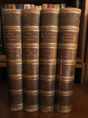 Dixon, W. Hepworth / Her Majesty's Tower 4 Volumes Set London 1869 Leather Bound-image