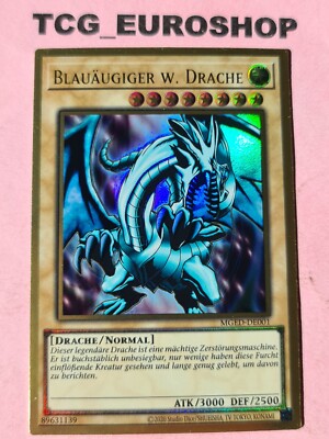 BLUE-EYES WHITE DRAGON●YUGIOH●MGED●2021●PREMIUM GOLD RARE●GERMAN●NM #26019-image
