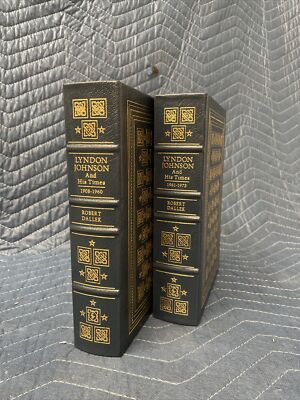 Easton Press 2 Vol LYNDON JOHNSON & HIS TIMES Dallek LEATHER Library President-image