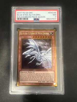 Blue-Eyes Alternative White Dragon MVP1-ENG46 PSA Graded 7 Gold Rare Yugioh TCG-image
