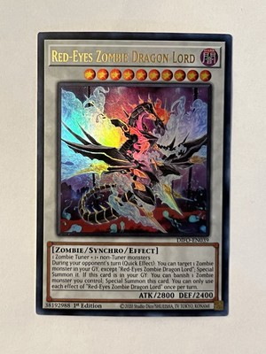 Red-Eyes Zombie Dragon Lord DIFO-EN039 Dimension Force 1st Edition-image