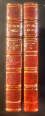 2 Volume Set - Waverley Novels 1824, 200+ yrs. old, Excellent!!!!-image