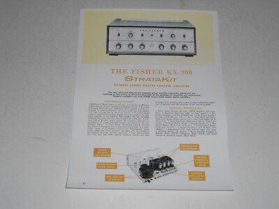 Fisher KX-200 Tube Amplifier Ad, 1964, 1 page, Article, Info, 1 page-image