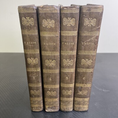 Set of Antique French Books Tacite, Traduit Par Dureau De Lamalle 1827 (LWS7)-image