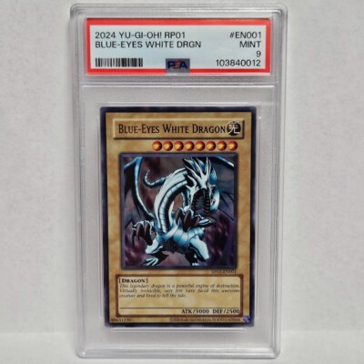 2024 YuGiOh! RP01 Retro Pack #EN001 Blue-Eyes White Dragon Ultra Rare PSA 9-image
