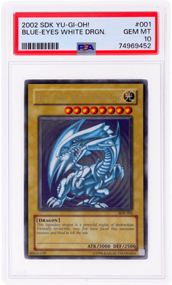 2002 Yu-Gi-Oh Starter Deck Kaiba Unlimited Blue-Eyes White Dragon #SDK1 PSA 10-image